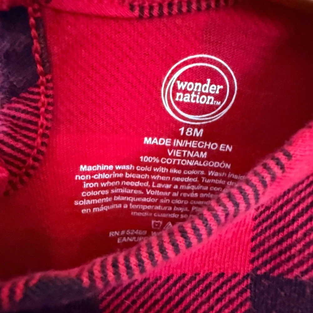 Wonder Nation Red & Black Plaid Dress | Baby Girl | 18 Months